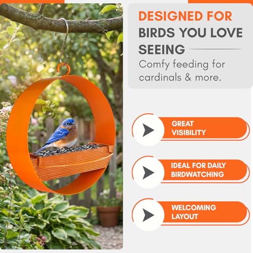 Mosaic Birds Bistro Bird Feeder, Orange, M439-200-O, 1 Piece - color: Orange