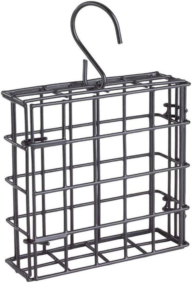 More Birds Suet Cage Bird Feeder, Fruit and Suet Feeder, Single Cake Capacity,Black (Pack of 6) - color: Black, size: Single Cake (Pack of 6), style: Suet Cage