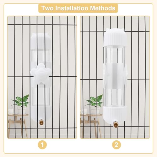 Wontee Bird Water Dispenser Parrot Waterer Automatic Bird Water Feeder for Medium Birds Cockatiel Conure Caique (White (6.8oz)) - color: White (6.8oz)