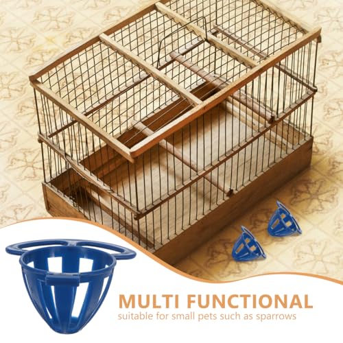 Hanging Bird Food Basket 10-Pack Cage Cup Feeders for Fruits Vegetables and Eggs Multi Functional Egg Holder for Parakeets Small Birds and Songbirds 2.75 X 2.67 X 1.37 in