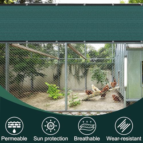 80% Shade Cloth-Durable UV Blocking Mesh Tarp for Garden,Patio,Greenhouse & Chicken Coop-Sun Shade Cover with Grommets for Plants,Dog Kennel,Outdoor Use[Green 3×3FT] - size: 3x3FT