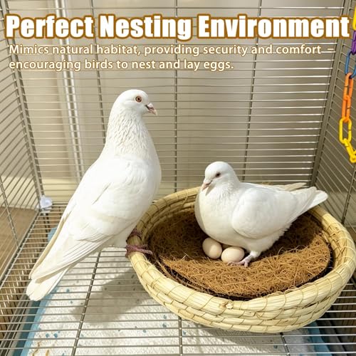 18PCS Pigeon Nest Pads Coconut Fiber Bird Nesting Material for Chicken - size: 18 Pcs