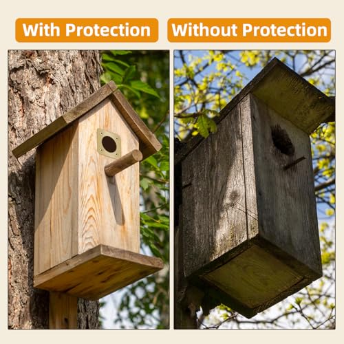 Metal Bird House Guard, Bird House Hole Protector with Copper, Portal Hole Protector for Small Wooden Room, 1-1/2" Opening, 6PCS - size: Opening 1-1/2"