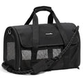 FUKUMARU Cat Carrier Soft, Ultra Lightweight Airline Approved Dog Carrier | Kitten Carrier with Anti-Scratch Mesh, Breathable Small Dog Carrier Bag, Collapsible Pet Carrier for Cats Under 15 lb, Black - color: Black