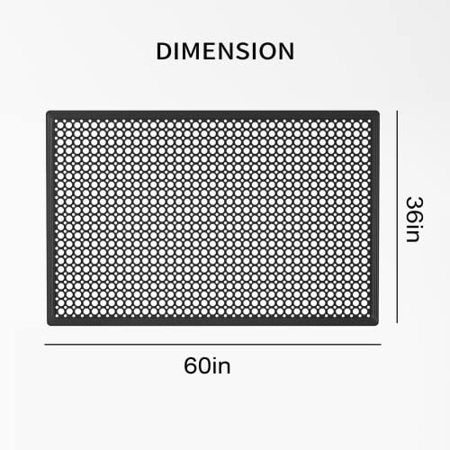 ROVSUN Rubber Floor Mat with Holes, 36''x 60'' Anti-Fatigue/Non-Slip Drainage Mat, for Industrial Kitchen Restaurant Bar Bathroom Utility Garage Pool Entry Door Mat, Indoor (36''x 60'' Black 2Pcs)