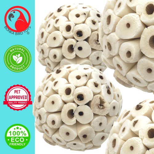 Bonka Bird Toys 2363 Pk2 Large Sola Atta Ball Bird Toys - color: Pk2 Large Sola Atta Balls
