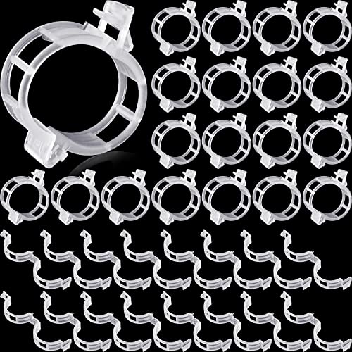 Qunclay 1500 Pcs Tomato Clips Plant Support Clips for Outdoor Plants Bulk String Trellis Grape and Tomato Vine Climbing Plants Plastic White Garden Grow Upright Makes Healthier 1" Inner Diameter