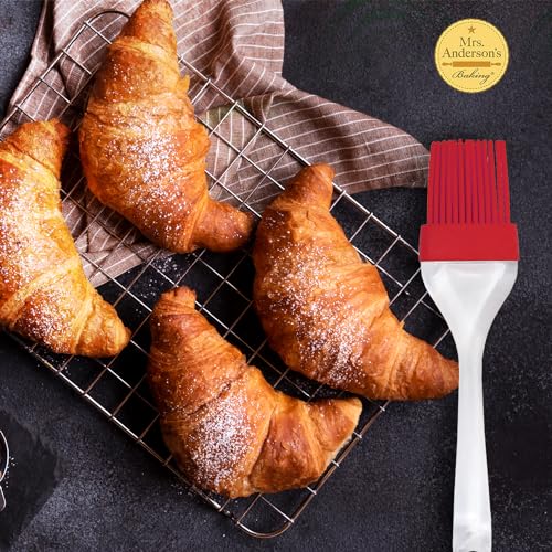 Mrs. Anderson’s Baking Silicone Pastry Brush, Heat-Safe Shed-Proof Bristles, 1.5-Inch, For Butter, Egg Wash, Glaze, And Baking Prep - size: 8.5 x 1.5-Inch