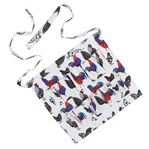 Qiilu Egg Collecting Apron for Chicken Duck Goose Eggs - Multiple Pockets Collecting Gathering Holding Apron for Farmhouse Supplies (2 M)