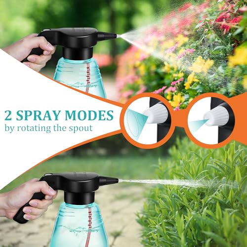 0.5 Gallon Electric Spray Bottle Plant Mister Green Style | Rechargeable Battery Powered Sprayer with Adjustable Spout, for Indoor Outdoor Plants, Gardening and Cleaning - style: Green Style