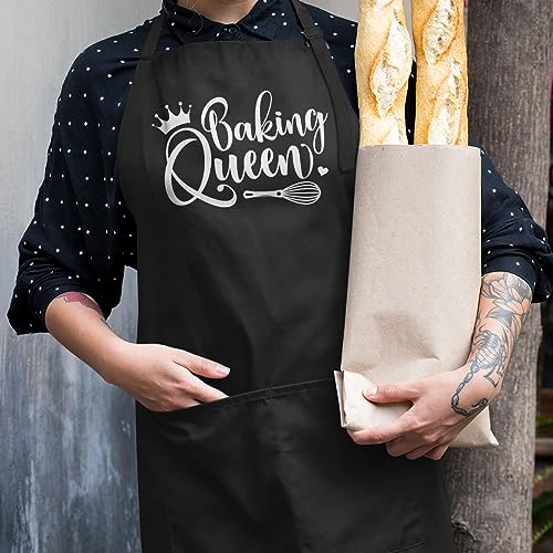 SANDJEST Funny Mens Aprons with Pockets for BBQ Grilling Cooking Grandpa Husband Apron for Birthday Christmas Father's Day - color: Baking