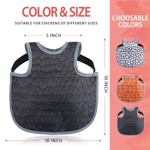 Chicken Saddles for hens, Chicken Hen Mating Saddle | Chicken Apron Back Protector for Hens With Adjustable Strap - color: Black, Yellow, White