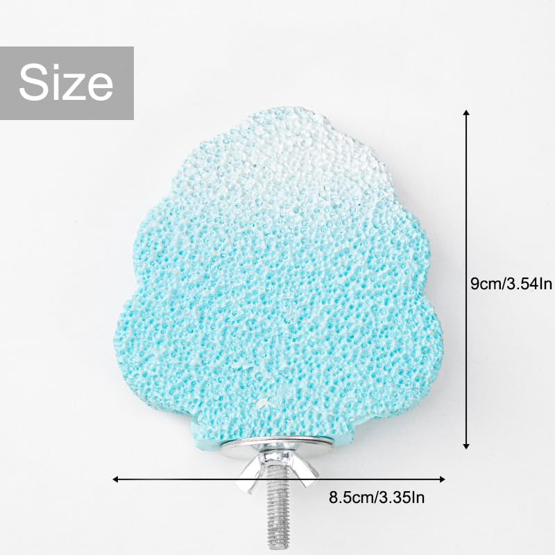 2pcs Resin Parrot Perch Stand Toy, Anti-Slip Bird Beak Grinding Stone for Cage, Washable Claw Trimmer Care Stand for Budgie, Conures, Parakeets Cage Accessories