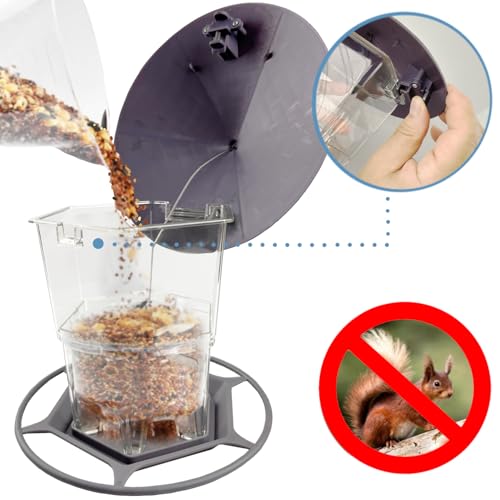 Bird Feeders for Outdoors 2 Pack, Adjustable Sturdy Wire and Roof, Plastic Bird Feeder for Garden, Backyard, Terrace - color: 2 Pack