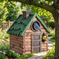 Rustic Hanging Bird House for Outside, Waterproof Resin Bluebird Nest Box | Ideal Nesting Shelter for Bluebird, Robin, Sparrow and Other Small Wild Birds, Backyard Landscape Decoration