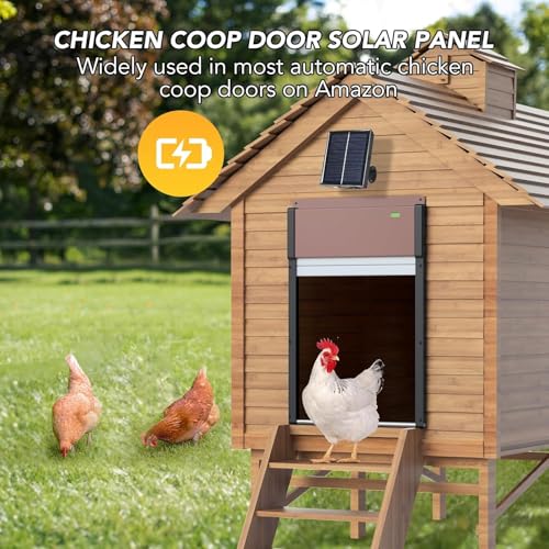 Chicken Coop Door Solar Panel, 2W 5V Solar Panel Battery Powered with Controller for Automatic Chicken Coop Door