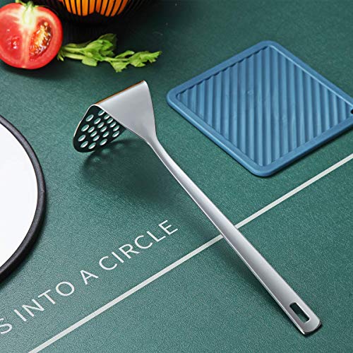 Stainless Steel Potato Masher, Berglander Heavy Duty Metal Potato Ricer, Food Masher Utensil Hand Masher, Vegetables Fruits Versatile Masher, Heat Resistant, Dishwasher Safe, Easy to Clean - size: I. Potato Masher
