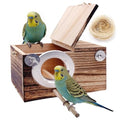 kathson Parakeet Nesting Box,Wooden Budgie Breeding Mating Boxes,Parrots Nest House Hut for Cage,Bird Nesting Box for Lovebirds,Canary,Finch and Small Medium Birds, S - size: S: 7.87*4.72*4.72inch