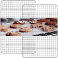 Oven-Safe Dishwasher-Safe 100% 304 Stainless Steel Cooling Rack 10" x 15" Heavy Duty Tight-Wire Set of 2 Fits Jelly Roll Pan Half Sheet Pan - size: 10"x15"