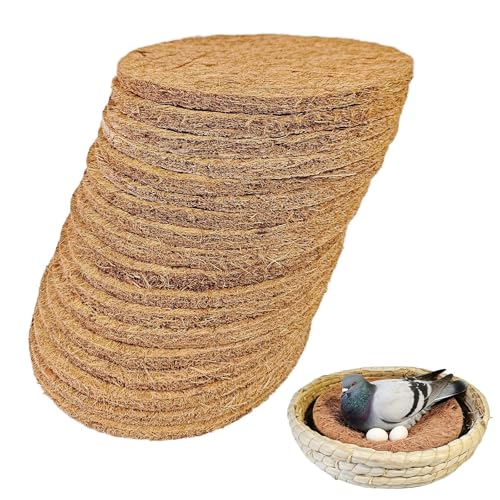 18PCS Pigeon Nest Pads Coconut Fiber Bird Nesting Material for Chicken - size: 18 Pcs