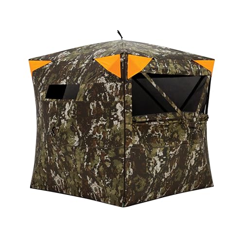 Barronett Blinds® Overwatch, Portable Hunting Blind, View-Through Mesh, Silent Shooting Windows, Crater™ Harvest, 75” x 88” x 88”, VR400CH
