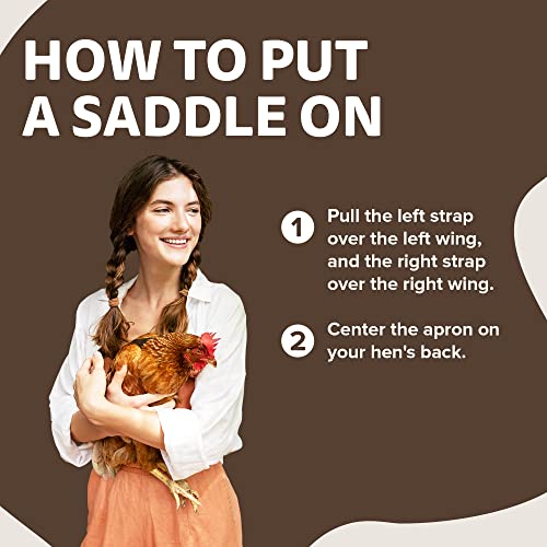 Hen Apron/Saddle, Single Strap, Small, Brown - color: Brown, size: Small