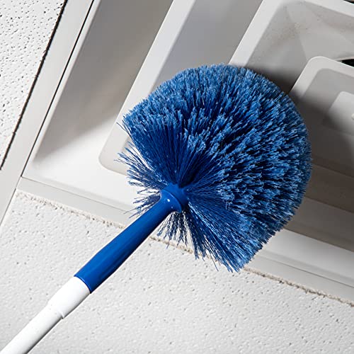 Sparta Round Duster Head, Soft Flagged Bristles, 9 Inch, Blue | Flo-Pac, Electrostatic Bristles, Ceilings and Corners, Handle Sold Separately, BPA Free