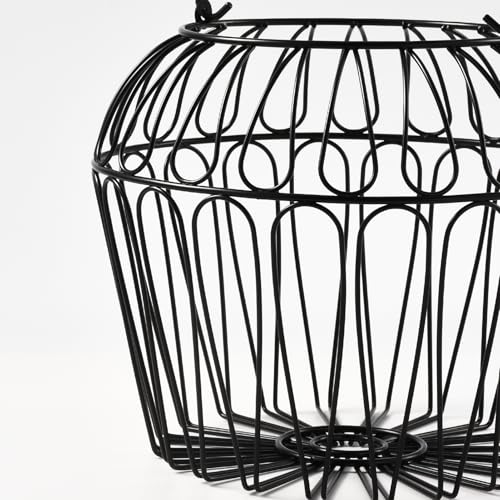 Farmhouse Egg Baskets for Gathering Fresh Egg With Handle, Round Metal Chicken Basket Collecting Fresh Egg Holder for Countertop Kitchen