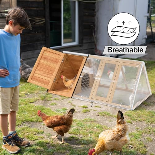Small Chicken Coop Cover Waterproof Quail Coop Winter Cover is Suitable for Chicken House, Duck House, and Rabbit Cages 50" Lx 20" Wx 21" H