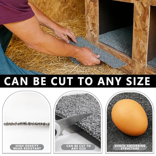 Chicken Nesting Pads, 16 Pack Nesting Pads for Chicken Coop, 10×10 Inch Washable Laying Box Pads for Chickens Coop, Reusable Chicken Laying Mats(10” x 10”,16 Pack)