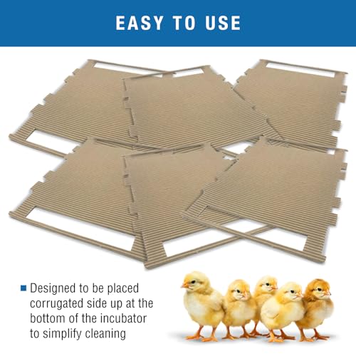 Brinsea Cardboard Hatching Mat for Ovation 56 Egg Incubator, Pack of 6 | Authentic Brinsea Ovation 56 Incubators liner; textured, disposable floor covering helps chicks grip safely during hatching - style: Ovation, 56 Egg Count Mat