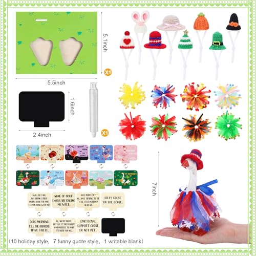 Relaxweex Magnetic Goose Key Holder Cute Resin Goose Statue with Mini Bow Tie Writable Interchangeable Signs Chalk for New Apartment Housewarming Gifts Office Table Desk Home Decor(Tutu Skirt) - style: Tutu Skirt