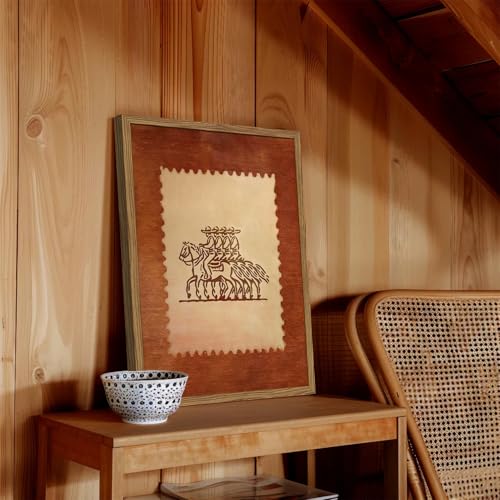 Western Cowboy Riding Horse Wall Art Vintage Southwest Rodeo Wall Decor Picture Rustic Cowboy Poster Canvas Painting Print for Farmhouse Living Room Bedroom 12x16 inch Wood Framed - color: Cowboy B, size: 16"L x 12"W