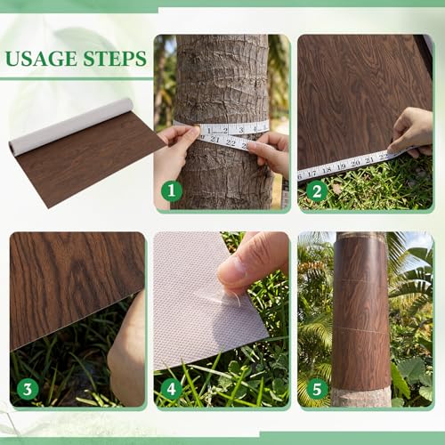 Large Tree Trunk Protector Guard 15.7 x 55 Inch Squirrel Baffle for Bird Feeder Poles Wood Wrap Tree Barrier with Adhesive Tapes Outside Plant Protector from Squirrel Raccoon Iguana
