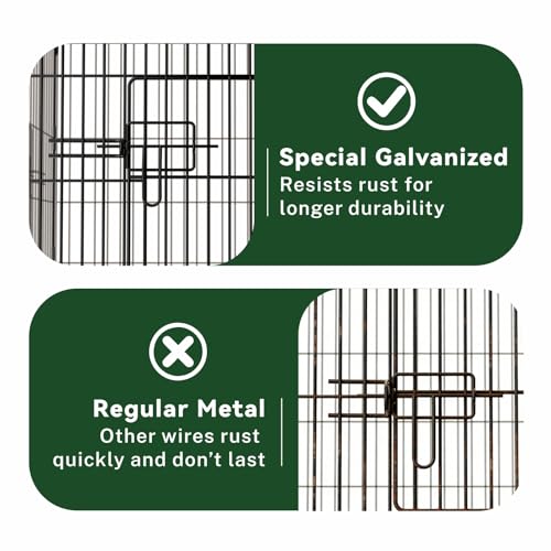STILLCOVE Large Chicken Coop Run Outdoor: 130" × 40" Duck Pen with Cover | Rust-Resistant Design, Metal Poultry Cage Pet Playpen for Rabbit, Bunny, Cat, Kitten, Dog, Doggy, Duck, Hen, Quail, Goose