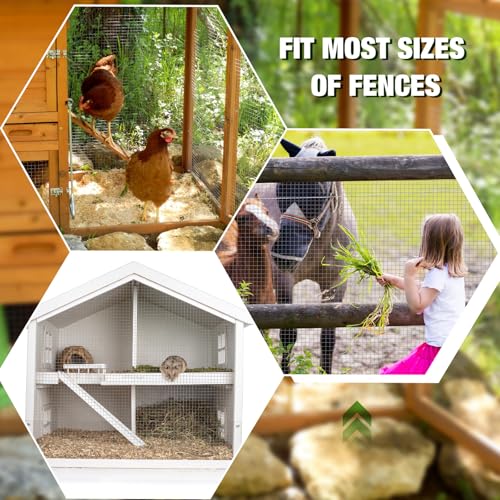 Tatuo Hardware Cloth 1/2 Inch 16in x 50ft Hot Dip Galvanized After Welded Cage Mesh Rolls 21 Gauge Metal Chicken Wire Roll Wire Fencing Poultry Netting for Raised Garden Rodent Animals - color: Silver, size: 16in X 50ft