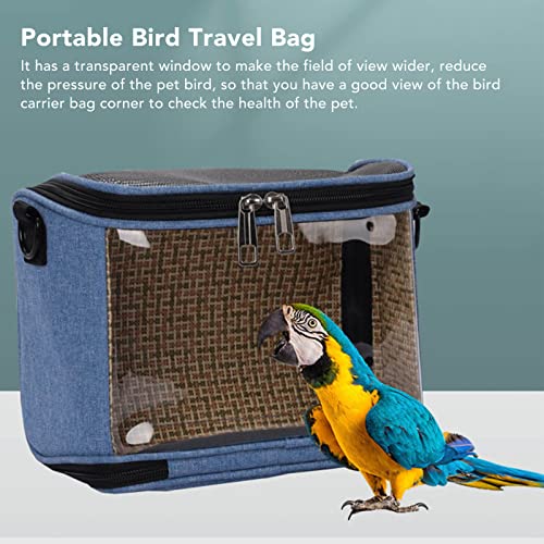 Bird Carrier Bag Bird Travel Cage Bird Carrier Bag Transparent Portable Lightweight Breathable Travel Cage for Cockatiels Parakeets Small Bird Blue (Blue) - color: Blue