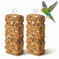 2 PCS Natural Bird Grain Treat Sticks, Blend Foraging Toys for Stress Relief, Metal Hook, for Budgies, Cockatiels, Lovebirds, Conures, Parakeets, Small to Medium Birds