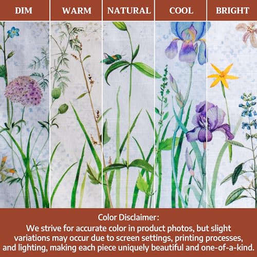 Maison d' Hermine Aprons for women with Pocket 100% Cotton (27.50"x31.50") | Adjustable Neck Strap & long ties Apron Men Chef Wedding Cooking Gardening Server Maid - color: 014 - Fleurs De Mai