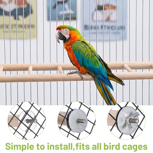 10 Pcs Wood Step Ladder for Bird, 3-10 Step Hanging Bird Ladder Parrot Cage Climbing Toy & Cylindrical Support for Parakeets, Cockatiels, Conures, Lovebirds