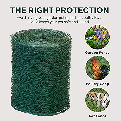 Green Florist Netting, Customizable Floral Wire, Steel Wire Mesh Roll, Versatile and Durable Garden Netting, Essential Floral Arrangement Supplies, 12 inches x 150 feet