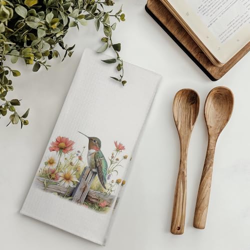 Vintage Botanical Bird Kitchen Towels, Bird Lovers Gifts Dish Tea Towels for Kitchen, Classic Cottagecore Floral Birding Decorative Hand Towel for Bathroom, 16x24 Inches - color: Color 17