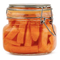 Glass Jar with Airtight Lid 16 oz | Food Storage Jar, Wide Mouth, Leak Proof Kitchen Canister - size: 16 oz
