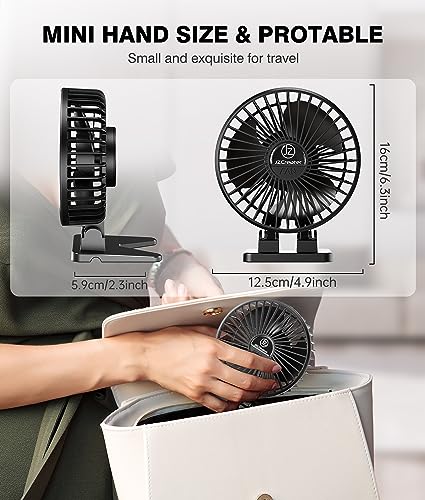JZCreater USB Desk Fan, Mini Portable, 3 Speeds - Quiet Personal Cooling Fan for Home Desktop Office Travel Bedroom, Deep Black (2Pack) - color: Deep Black 2Pack
