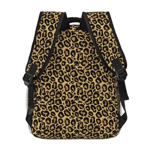 Fiokroo Brown Leopard Print Backpack School Bag For Students Teens Men Women Laptop Backpacks Travel Daypack Bag With Multiple Pockets - color: Leopard Print#06