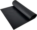 RESILIA Black Plastic Floor Runner - Embossed Wide Rib Waterproof Vinyl, Heavy Duty Protector Mat for Indoor Hardwood, Hard Floors, Garage, Entryway, Kitchen, & Outdoor Use, 15" x 48", Made in USA - size: 15" x 48"
