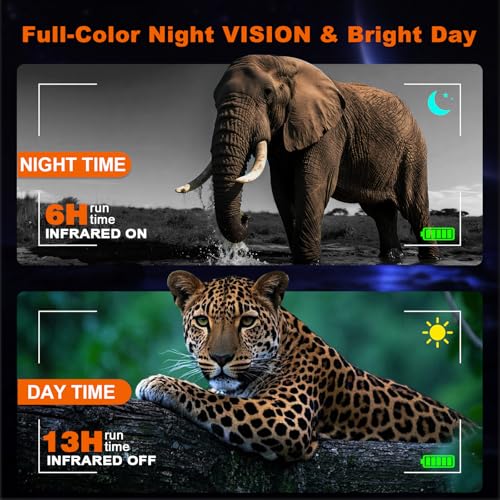 4K Night Vision Binoculars with Camera, 36MP Full Color Night Vision Goggles, 1314FT IR Night Vision, 3.2" Screen, Photo & 4K Video Recording for Bird Watching Camping Outdoor Exploration