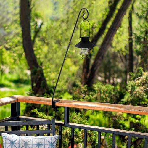 Heavy Duty Extensible Deck Hook - Adjustable for Hanging Bird Feeders, Plants, Suet Baskets, Wind Chimes, Lanterns - size: 28in Long Curled Hook-1 Pack