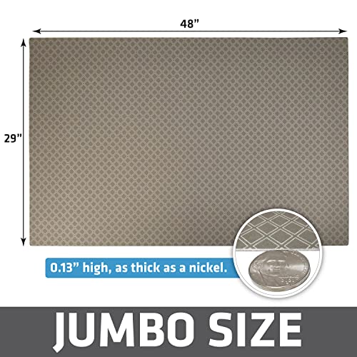 Drymate Dog Crate Mat Liner, Absorbs Urine, Waterproof, Non-Slip, Washable Puppy Pee Pad for Kennel Training - Use Under Pet Cage to Protect Floors, Thin Cut to Fit Design (USA Made) (Taupe)(29”x48”) - size: 29" x 48"
