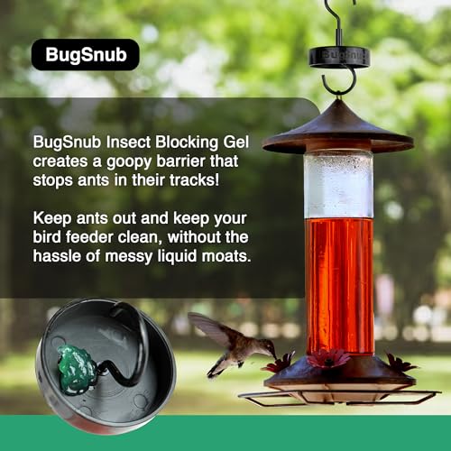 Hanging Ant Guard (1-pack)- Waterless Ant Defense for Hummingbird Nectar Feeders, Unique Upside-down Design, No Liquid Moat, Metal Hooks - size: 1 Pack
